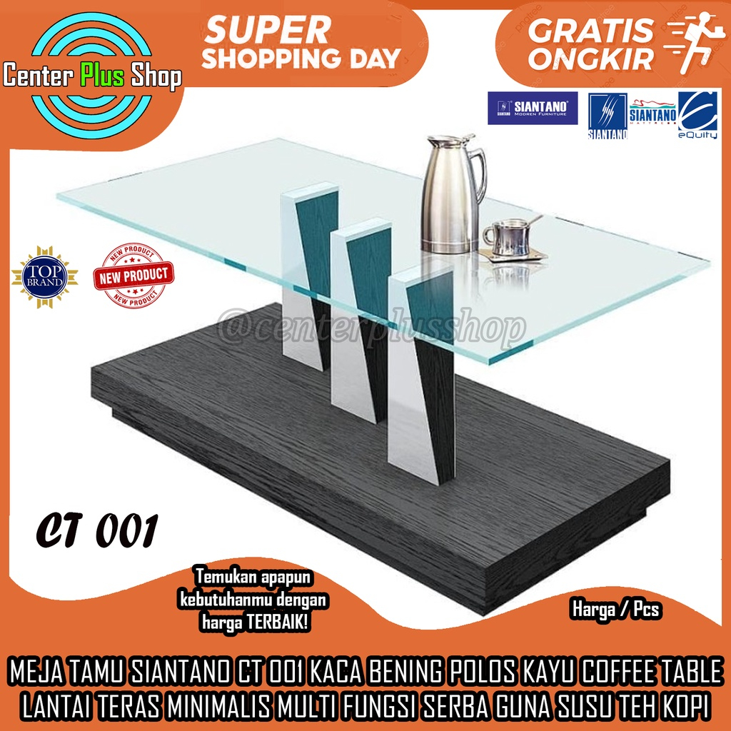 [INSTANT] MEJA TAMU SIANTANO CT 001 COFFEE TABLE FURNITURE MODERN MINIMALIS MILENIAL EQUITY MDF FINI