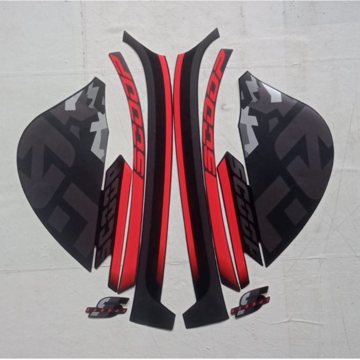 Stiker Striping Body Motor Honda Scoopy Sporty 2022 Lis Les Motor Scoopy Sporty 2022 Standar