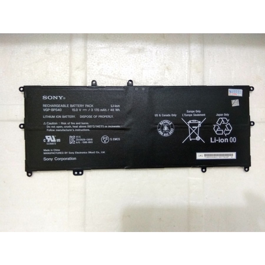 Original Baterai Sony Vaio Ultrabook VGP-BPS40 Flip SVF 15A SVF15N17