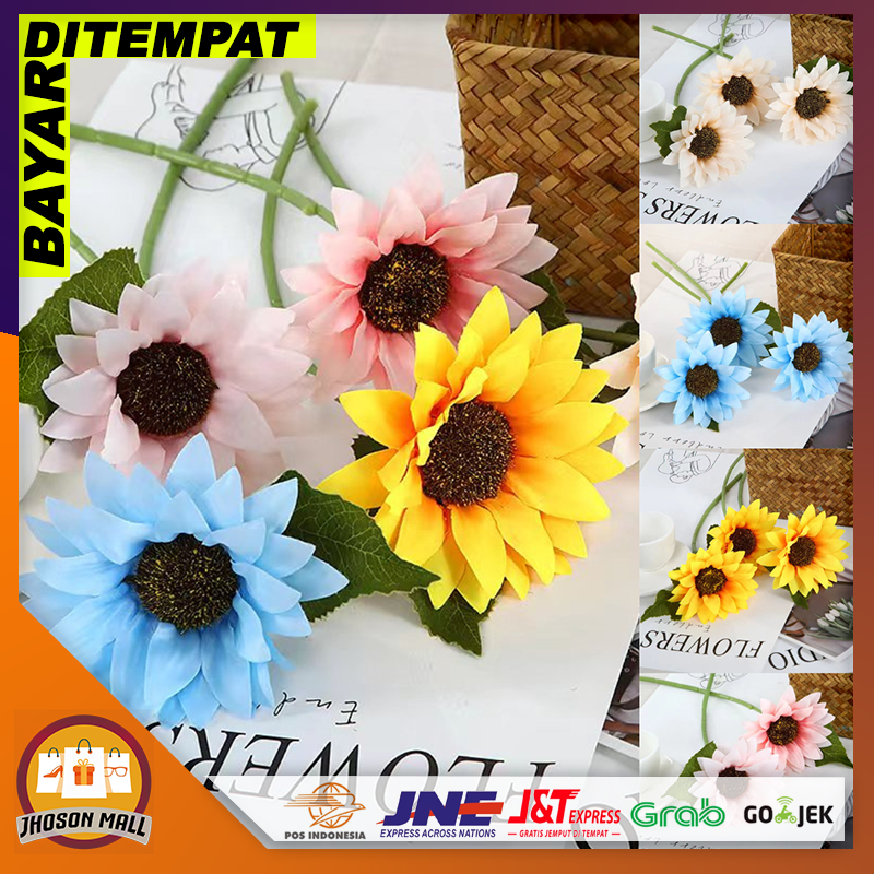 JM Bunga Hias Palsu Sunflower Bunga Matahari Dekorasi Ruangan Bunga Buket Hias Artificial Import Mur