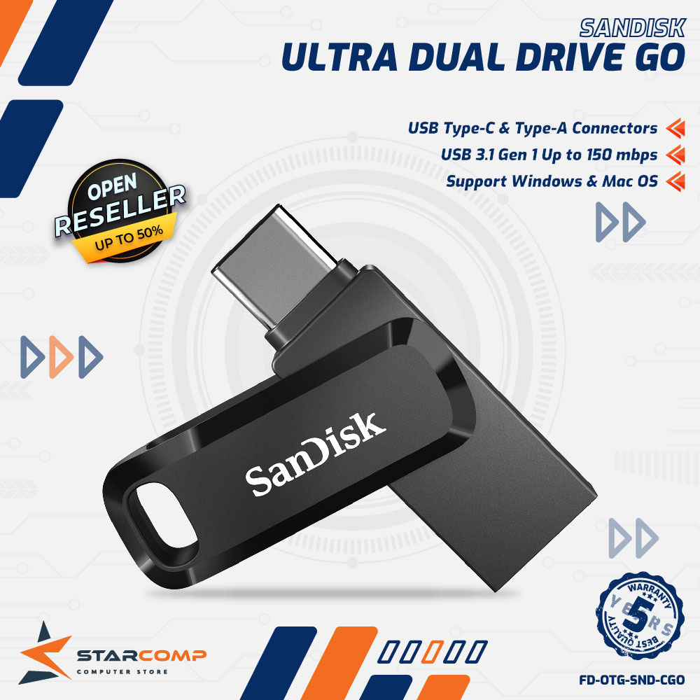 Harga Flashdisk Sandisk Otg Usb3 32gb 64gb 128gb Ultra Dual Drive Go Otg Usb  Type C Terbaru Juli 2024 |BigGo Indonesia