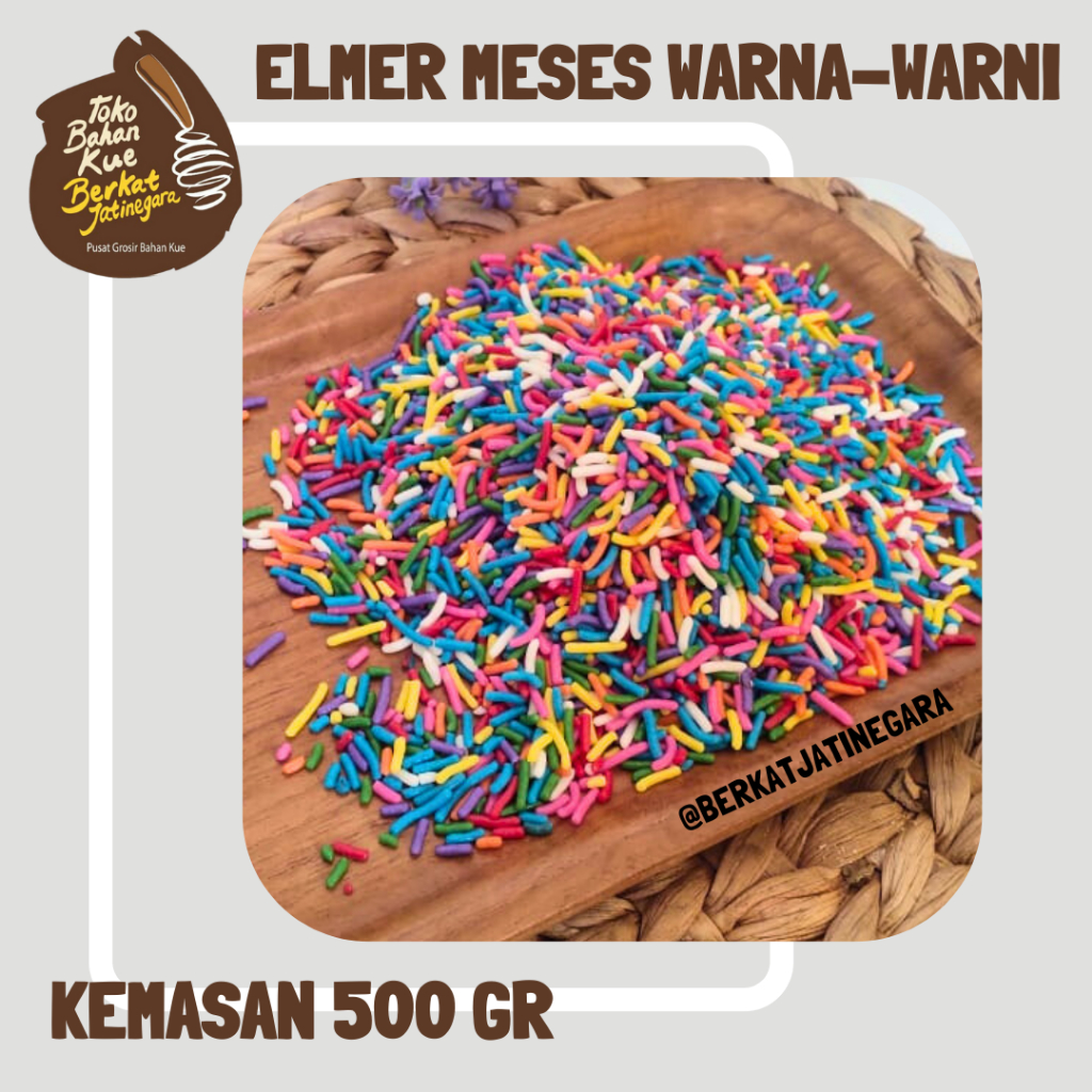 

MESES ELMER WARNA500 GR / MESES WARNA WARNI /TOPPING DONAT