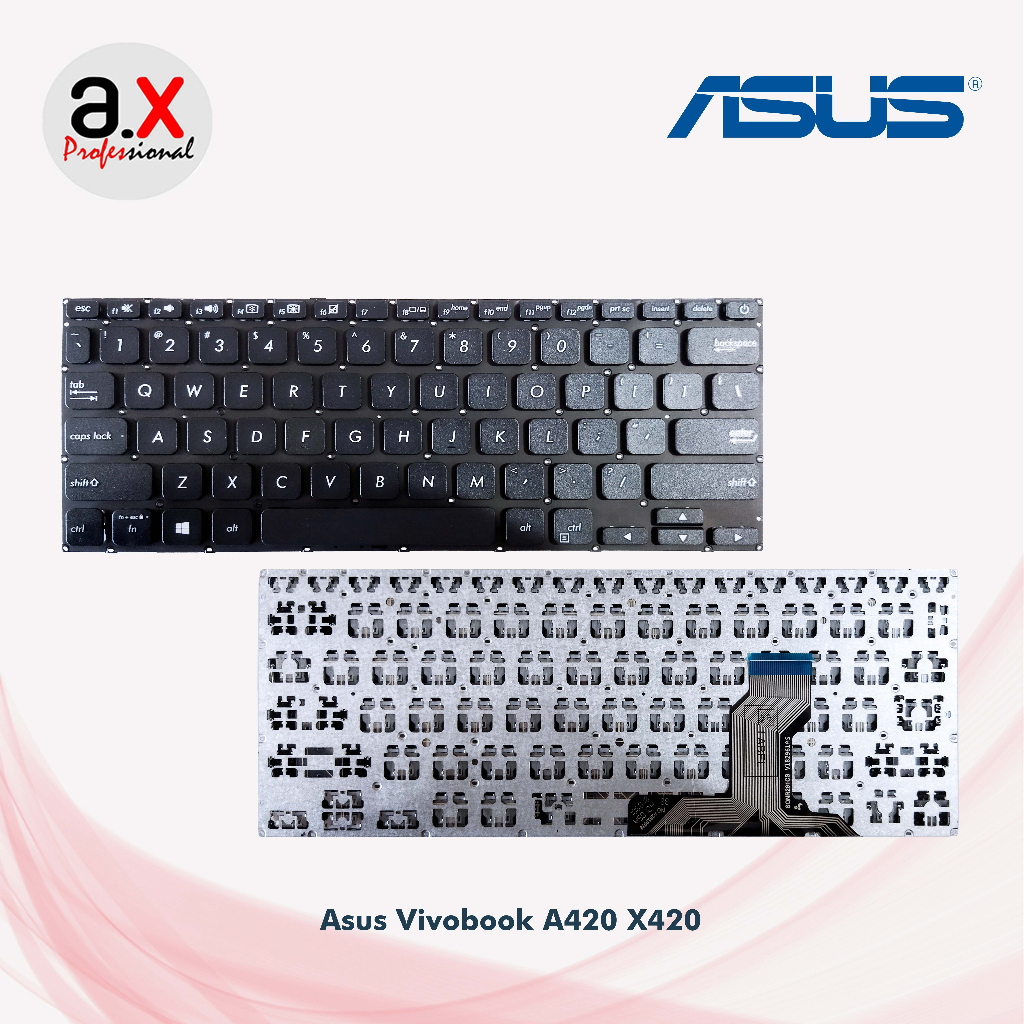 Keyboard Laptop Asus Vivobook A420 X420 - Hitam