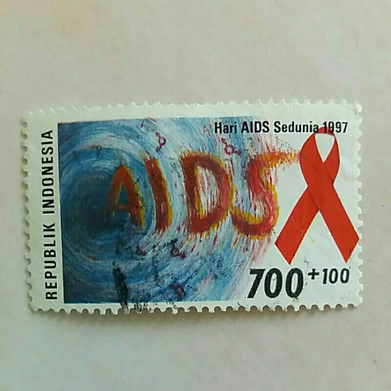 

(AA) Perangko Indonesia 1997 Hari AIDS Sedunia Single Set Used