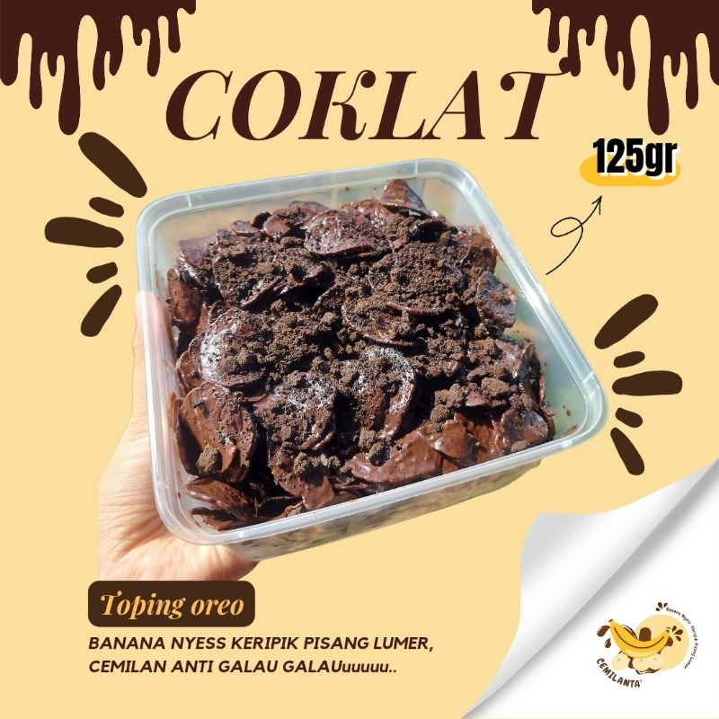

500gr BANANA NYESS KERIPIK PISANG LUMER TOPING Box
