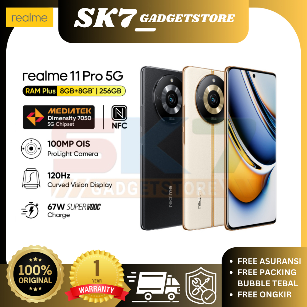 REALME 11 PRO 5G NFC 8/256 RAM 8GB ROM 256GB GARANSI RESMI REALME