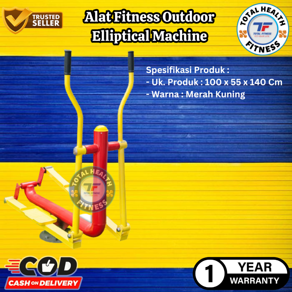 Alat Fitness Outdoor Elliptical Machine Total Fitness - Alat Olahraga Out Door - Alat Gym Fitness Ta