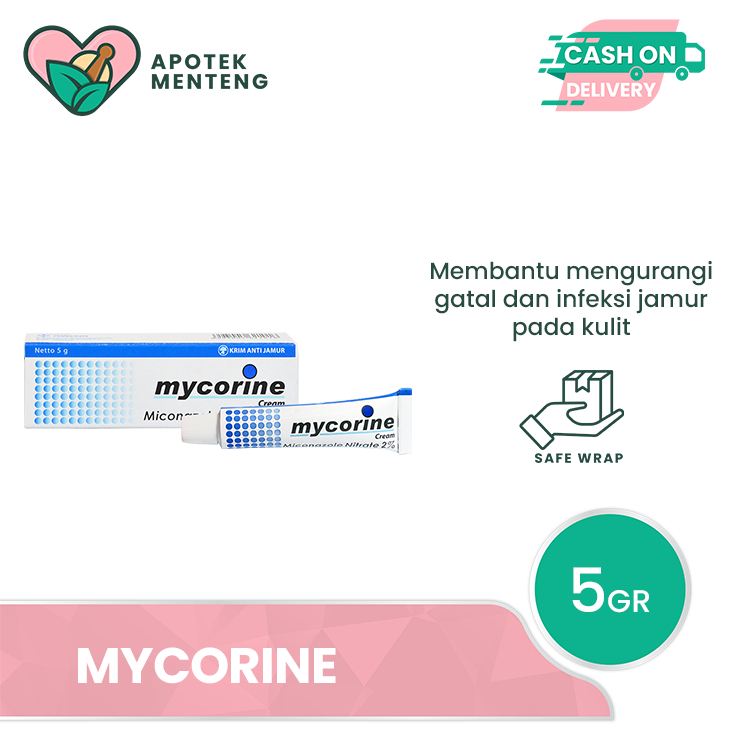 Mycorine Cream 5 Gr - Salep Gatal Jamur, Panu, Kurap, Kutu Air