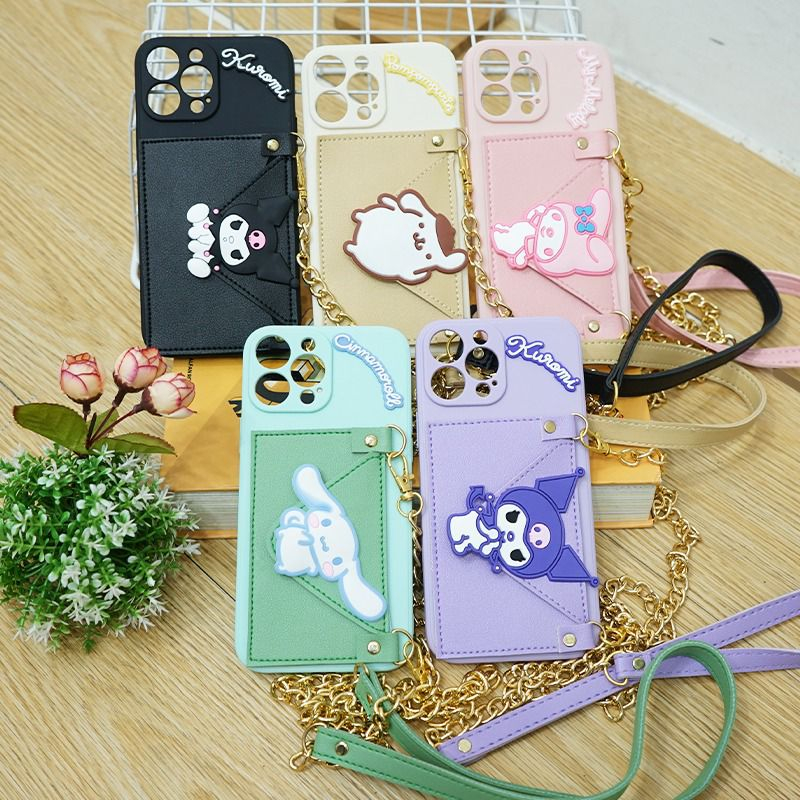 Case Dompet Tali Rantai 3D3 Case Iphone 6 6s 7/8 7+/8+ X/Xs Xr Xs Max11 11 Pro 11 Promax 12 12 Pro 1