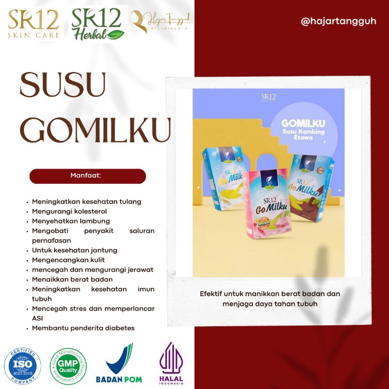 

GOMILKU SR12 - Fresh Milk - Susu Dewasa dan Anak - Untuk Kesehatan