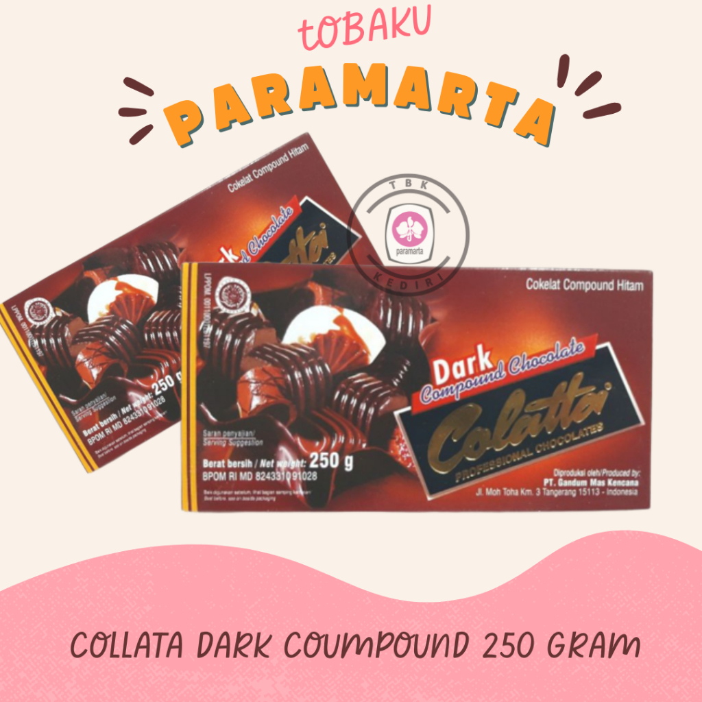 

COLLATA DARK COMPOUND CHOCOLATE 250 GRAM / DARK COMPOUND CHOCOLATE