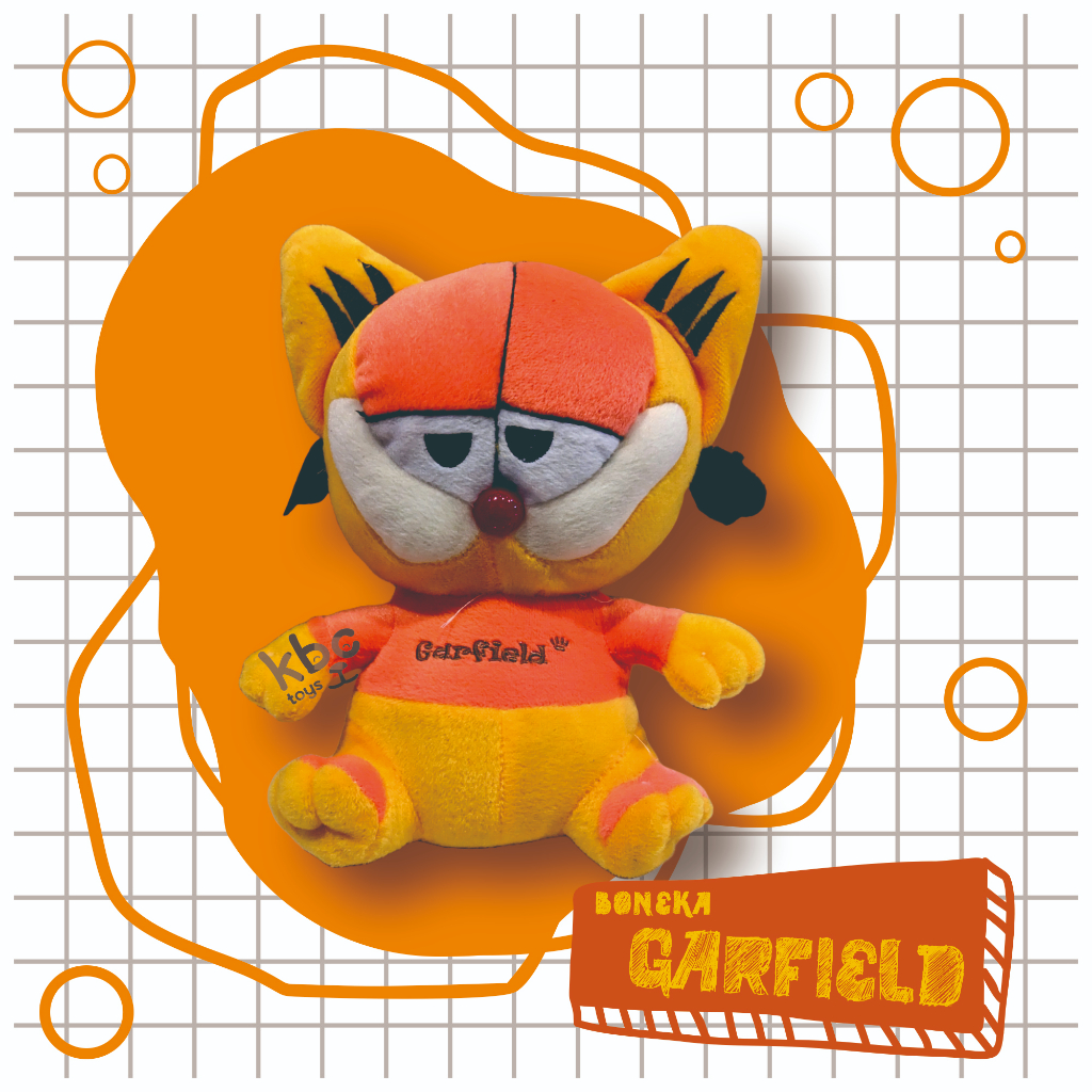 Boneka Garfield M Premium  Bahan Lembut  Halus Dan Empuk Kualitas Sni