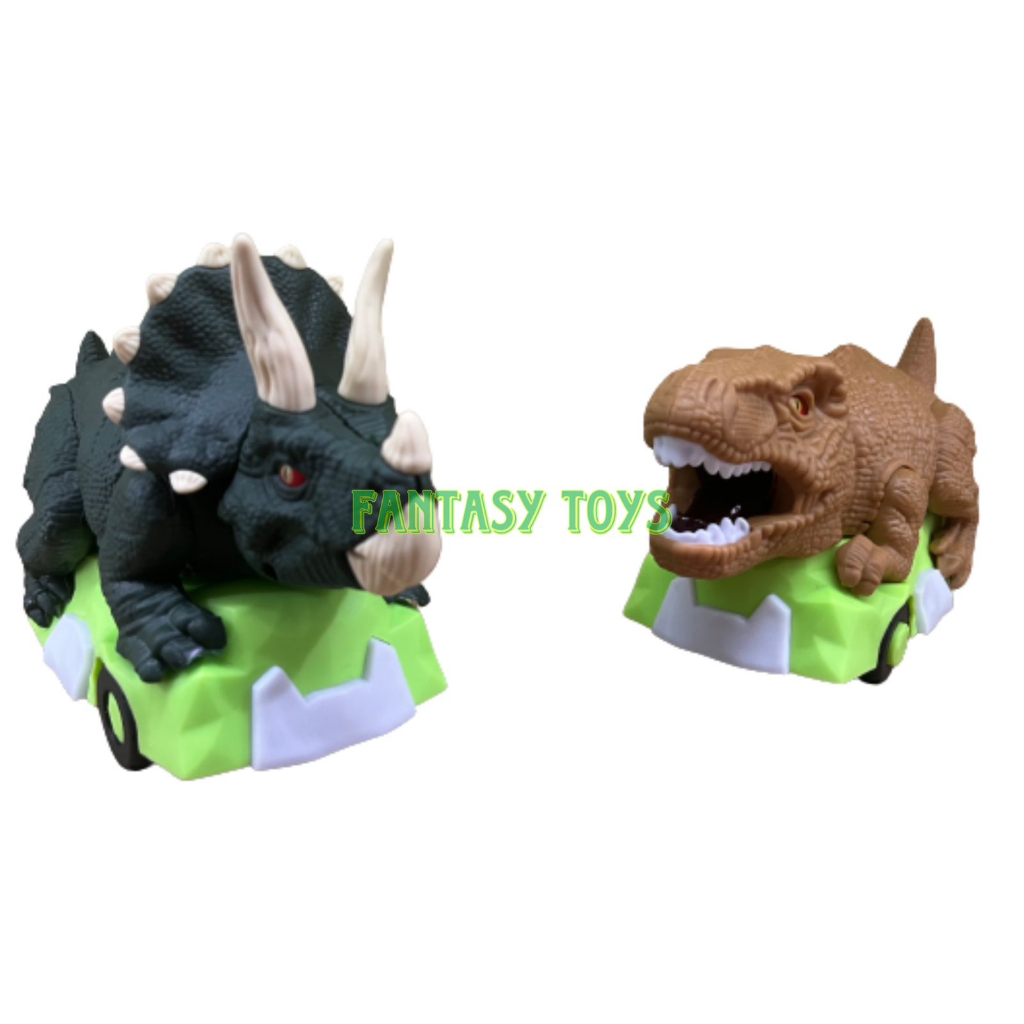 Mainan Anak Magic Car Dinosaurus dan Triceratops Lighting Music Magic Mobil Dinosaurus (FT)