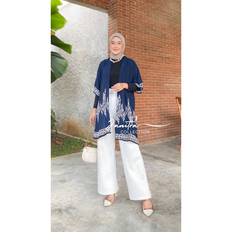 NEW BLAZER CARDIGAN BATIK OUTER KIMONO WANITA RAYON GLOYOR MOTIF ETNIQ OVERSIZE MODERN