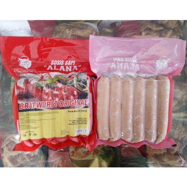 

ALANA Sosis Sapi Bratwurst Long Ori 6s 500 Gram