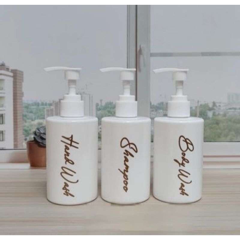 BOTOL SABUN CAIR PUMP 250ML / BOTOL PUMP 250 ML PUTIH GLOSSY