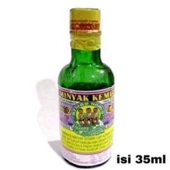 MINYAK RAMBUT KEMIRI CAP 3 ANAK | BOTOL KACA 100% ORIGINAL