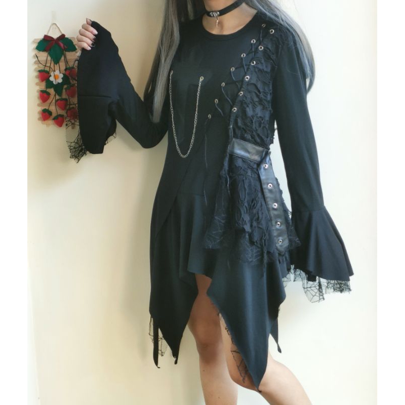 [728] ACDC RAG punk gothic dress harajuku japan