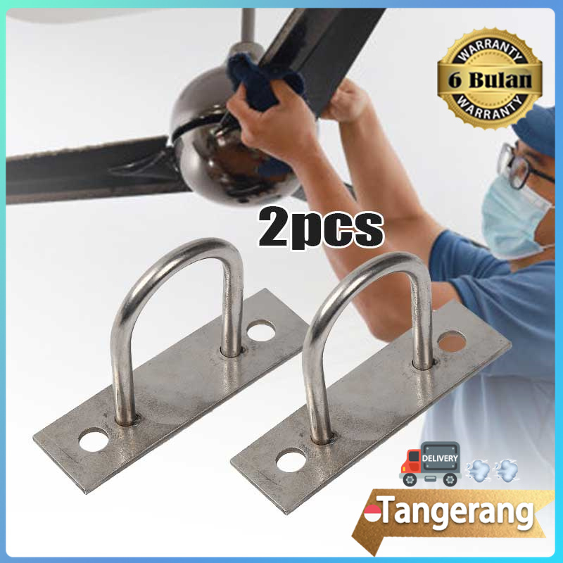 2pcs Braket Kipas Angin Gantung / Hook Gantung Kipas Ceiling U-Shaped Hook