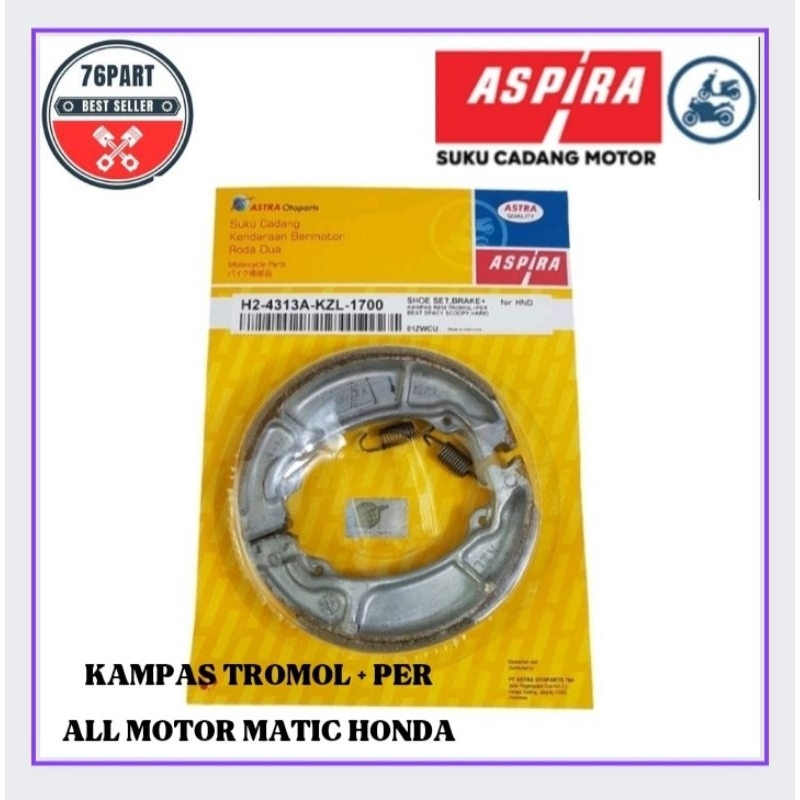 Kampas Rem Belakang Beat Vario Scoopy original Aspira Astra Otoparts