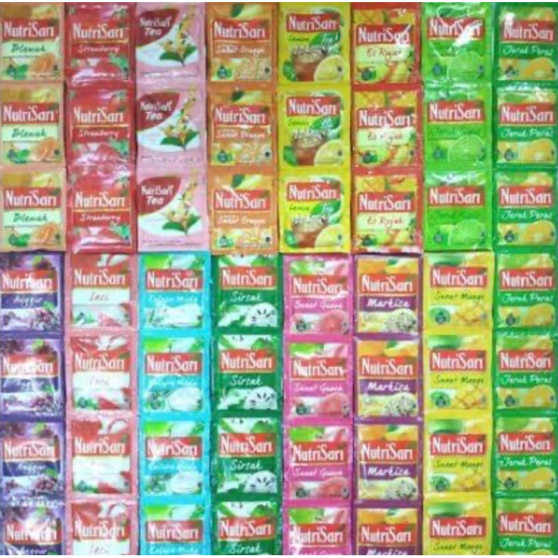 

MIN 5 RENTENG | NUTRISARI SEMUA RASA READY KEMASAN SACHET RENCENG