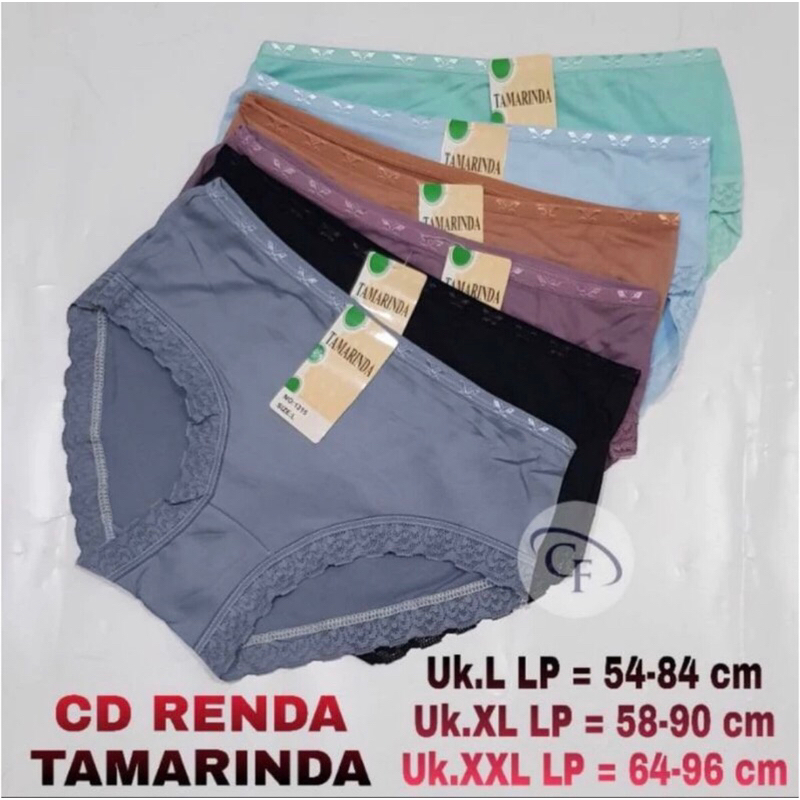 6PCS Celana Dalam Perempuan Renda | CD Tamarinda Renda