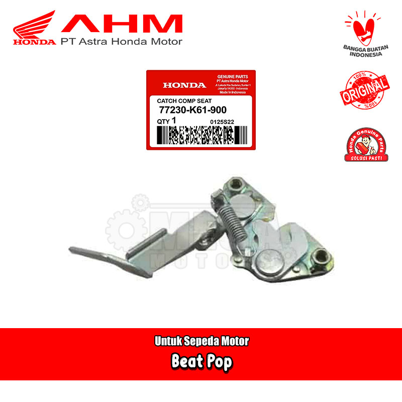 Dudukan Kunci Jok Kupu Kupu Sadel Honda BeAT Pop 100% Original AHM 77230-K61-900