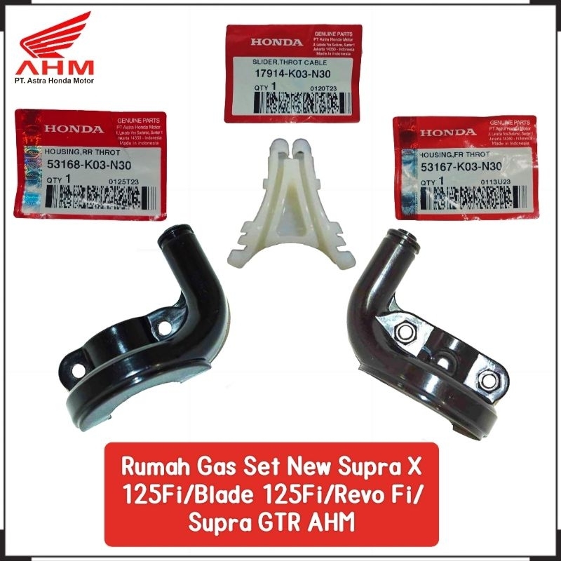 Holder rumah gas set Honda New Supra X 125 Fi Blade 125Fi Revo 110Fi Supra GTR 150 Original AHM