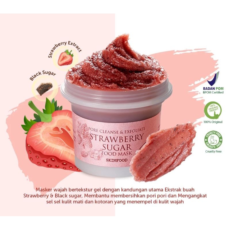SKINFOOD - Strawberry Sugar Food Mask