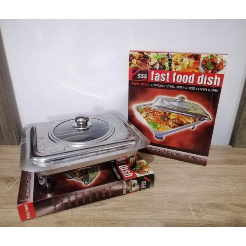 Wadah Prasmanan / Fast food dish 555 type 1228 | - Set  Parasmanan | Tutup kaca full