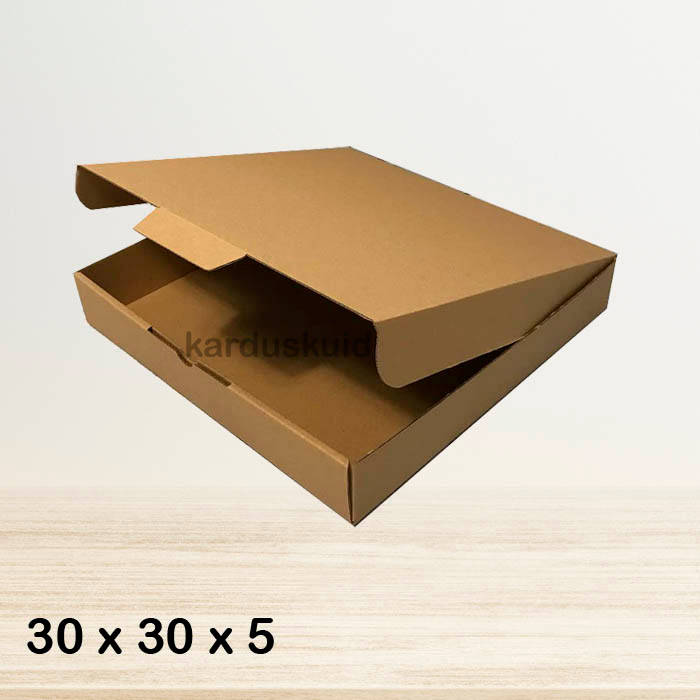 

Kardus 30 x 30 x 5 cm die cut tipe E Flute K150 box kotak karton packing