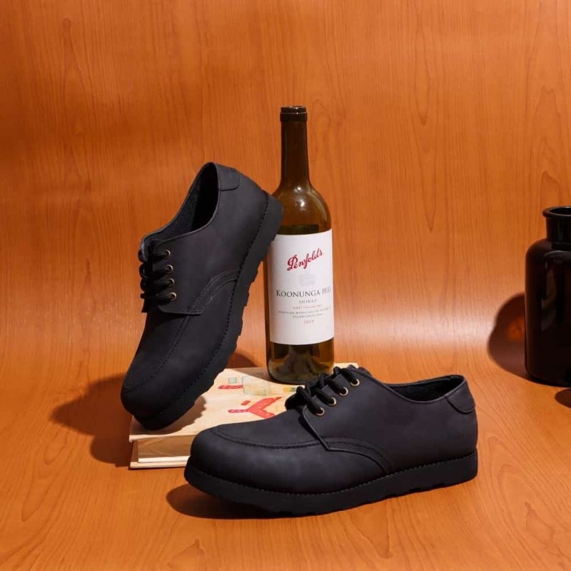 sepatu kulit pria sepatu pantofel casual sepatu kerja casual sepatu kulit crazy horse sepatu kulit C