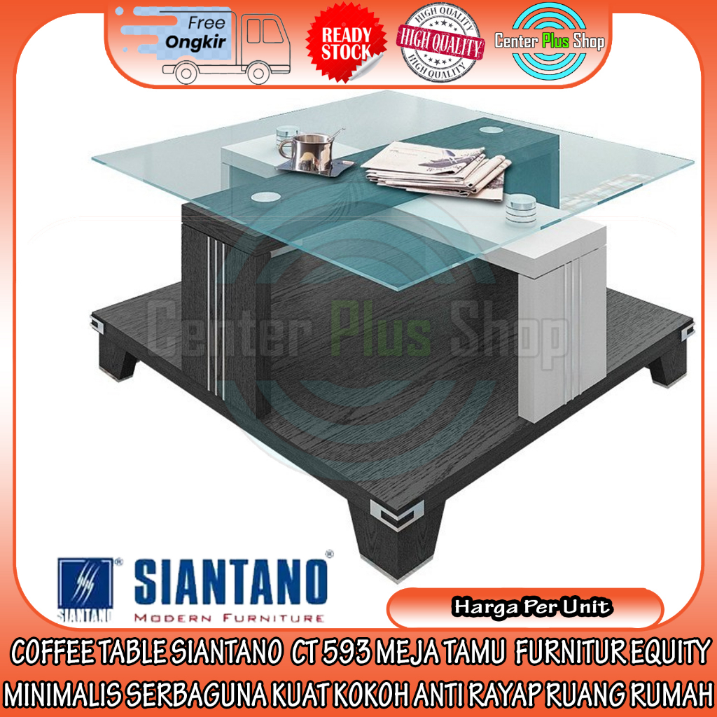 [INSTANT] MEJA TAMU CT 593 SIANTANO COFFEE TABLE TERAS SOFA KURSI MINIMALIS MODERN MILENIAL FURNITUR