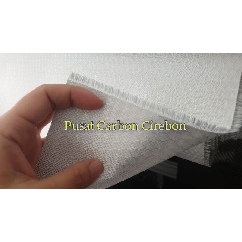 Serat Bahan Karbon/Carbon Kevlar Silver Hexagonal Mini
