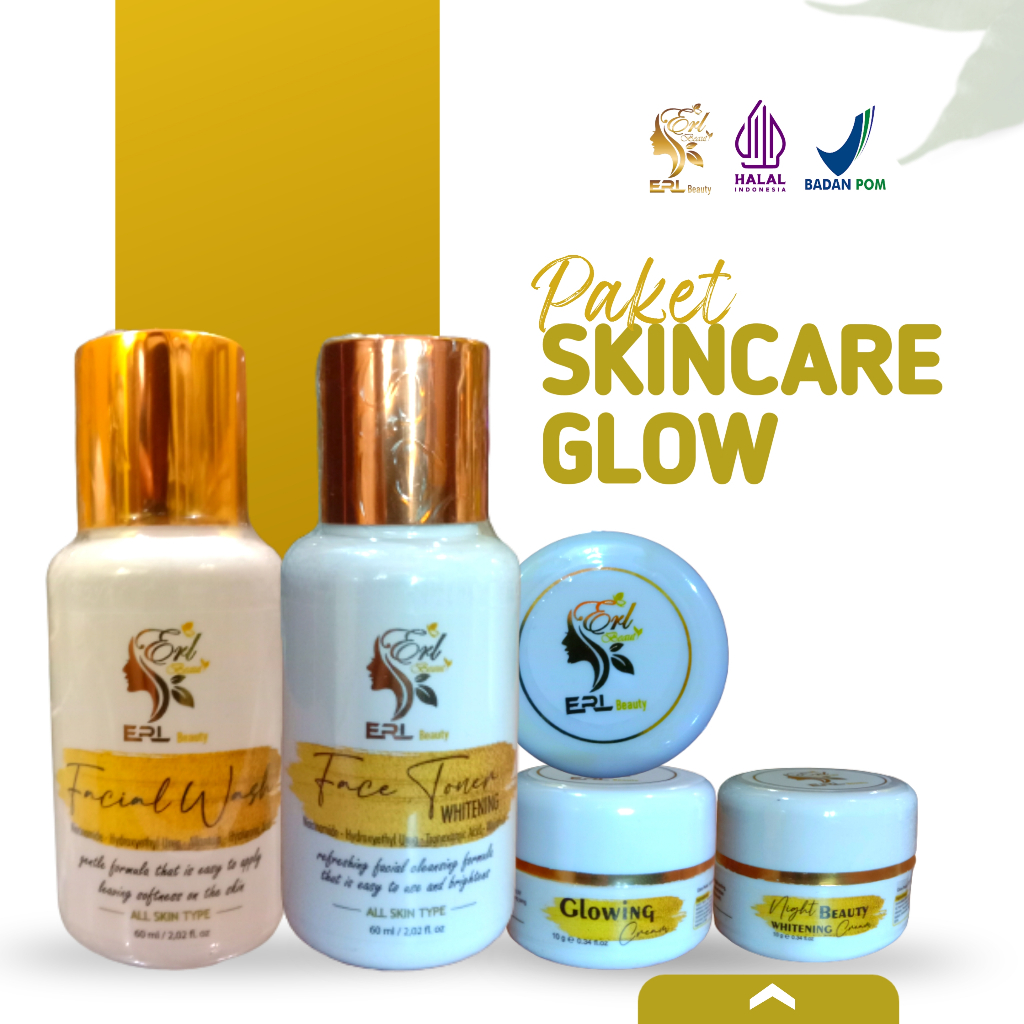 PAKET PEMUTIH WAJAH GLOW SABUN CAIR ERL BEAUTY