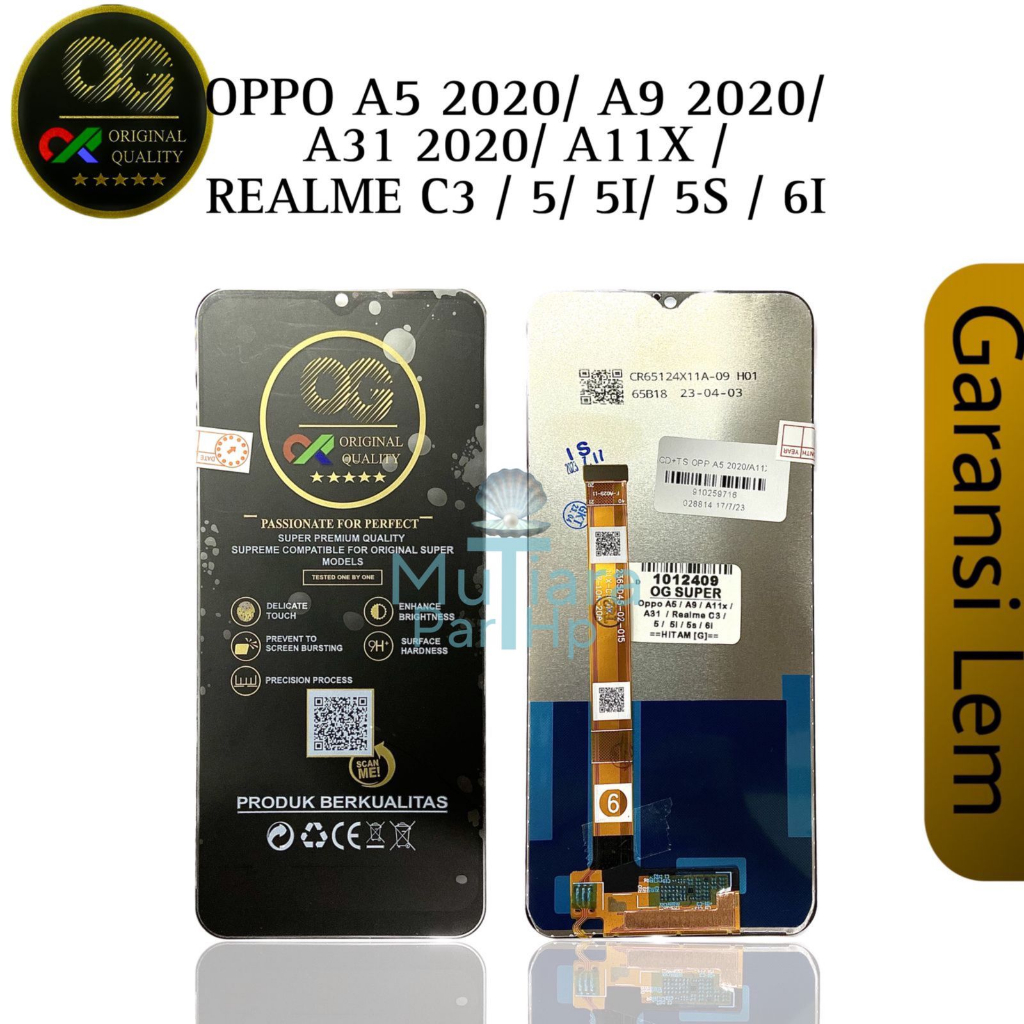 Original Super OG - LCD Touchscreen Oppo A5 2020 / CPH1931 / CPH1959 / A9 2020 / CPH1937 / CPH1939 / A31 2020 / CPH2015 / Realme 5 RMX1911 / Realme 5i RMX2032 /  Realme 6i RMX2040