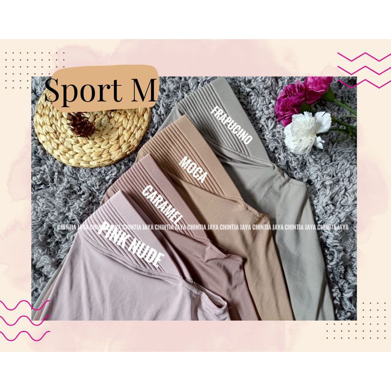 Bergo Sport Ukuran M / Bergo Ped Tebal / Bergo Sporty / Hijab Instan