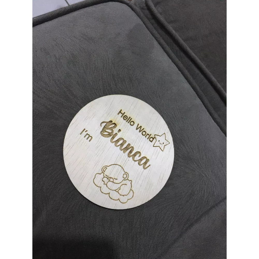 Papan Nama Bayi Custom/Newborn / Properti Foto Kekinian Untuk Bayi Baru Lahir
