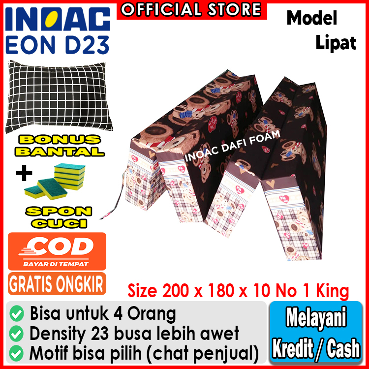 kasur lipat Inoac 200x180x10 nomor 1 King kasur busa Inoac EON D23 original gratis bantal Inoac / ka