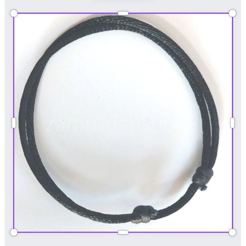 Gelang Hitam Polos/ Gelang Tangan Tali Satin/ Gelang Couple