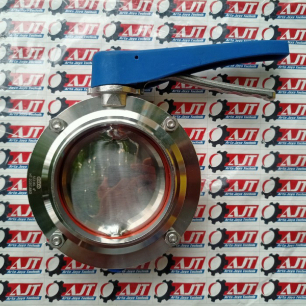 Butterfly Valve Sanitary SS316L 4 SPV 4inch Food Grade Berkualitas