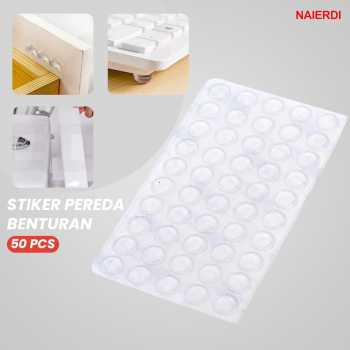 

[Gudang Storage Official] NAIERDI Stiker Pereda Benturan Bumper Hemispherical 50 PCS - FZL10 No Color