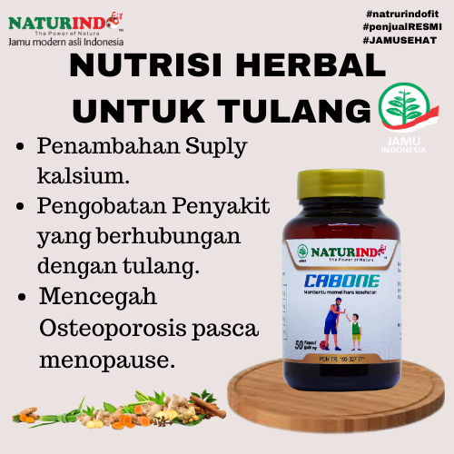 

Jamu Herbal Nutrisi Tulang Kalsium Tulang Herbal Naturindo Ampuh New 50 KAPSUL