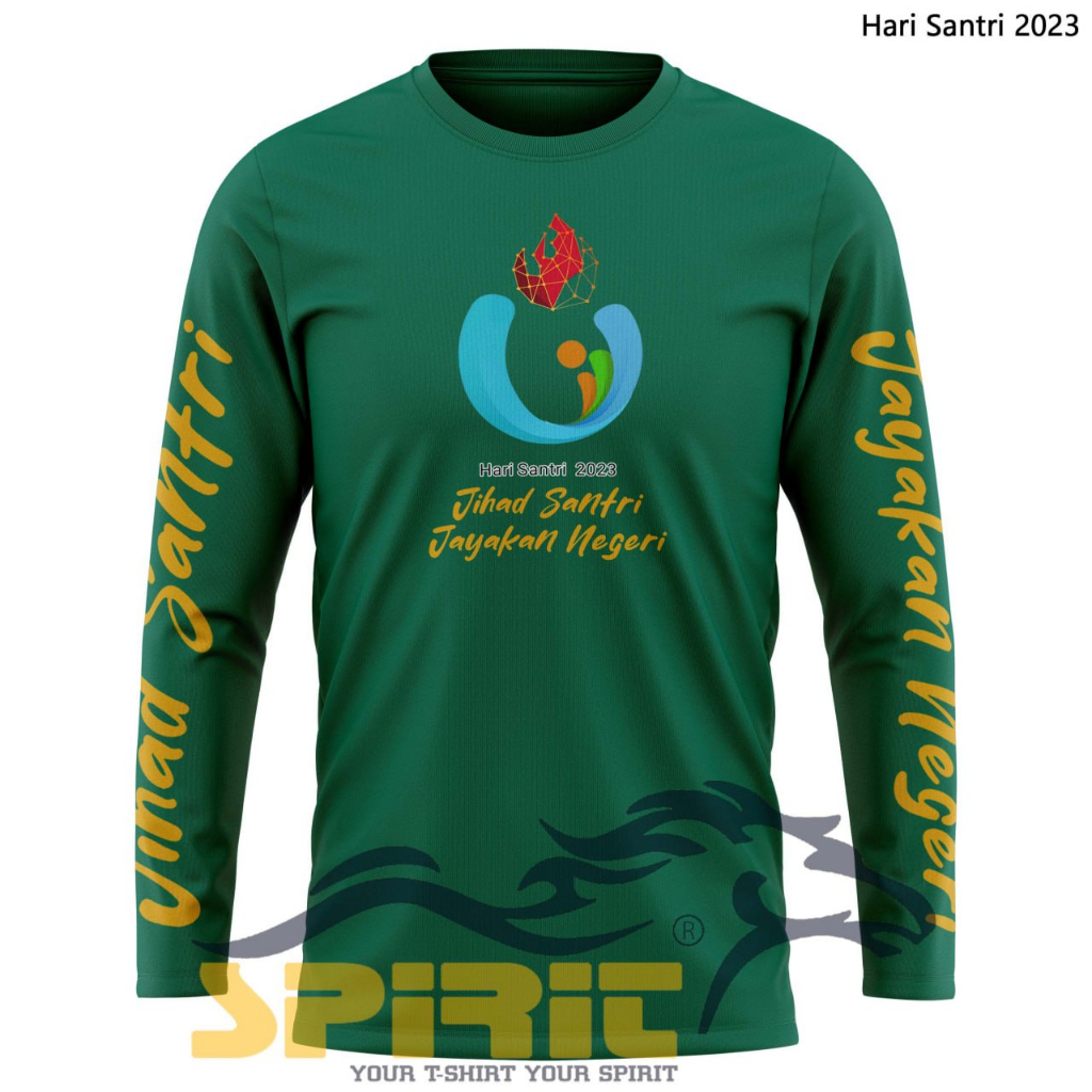 Kaos Santri Lengan Panjang Baju Hari Santri 2023 Kaos Hari Santri NU 2023 Putra Putri Nasional Terba