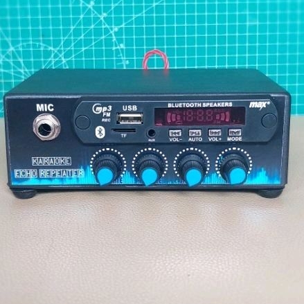 AMPLI KARAOKE MP3 BLUETOOTH ECHO REPEATER BASS TREBLE MIDLE RAKITAN SIAP PAKAI