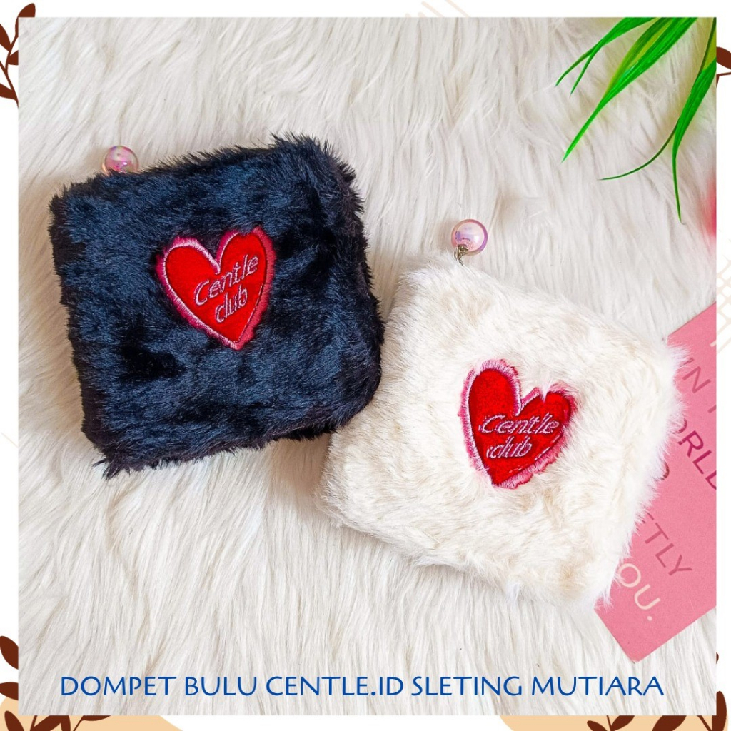 DOMPET BULU CENTLE.ID SLETING MUTIARA LONELY CLUB PURSE wallet persegi tebal awet by bentoy lucu imu