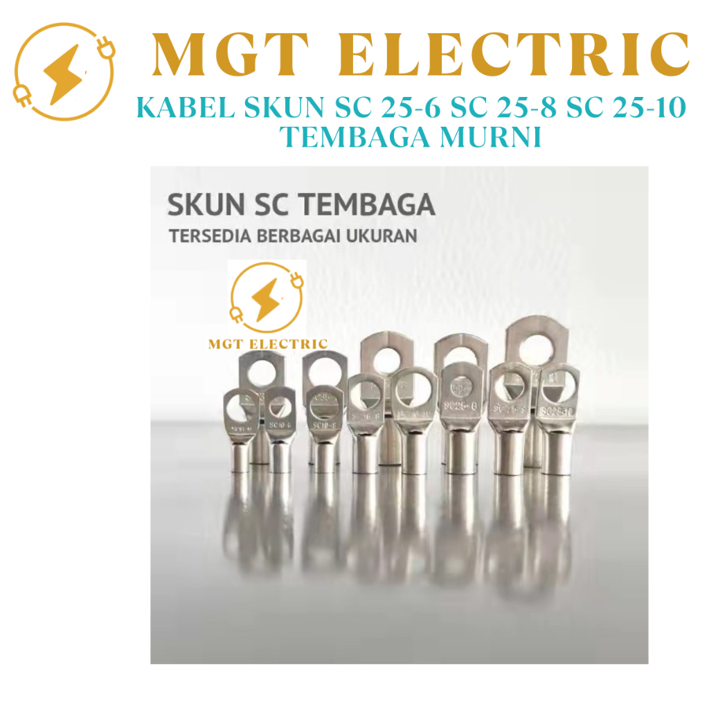 Kabel Skun SC 25-6 SC 25-8 SC 25-10 Tembaga Murni