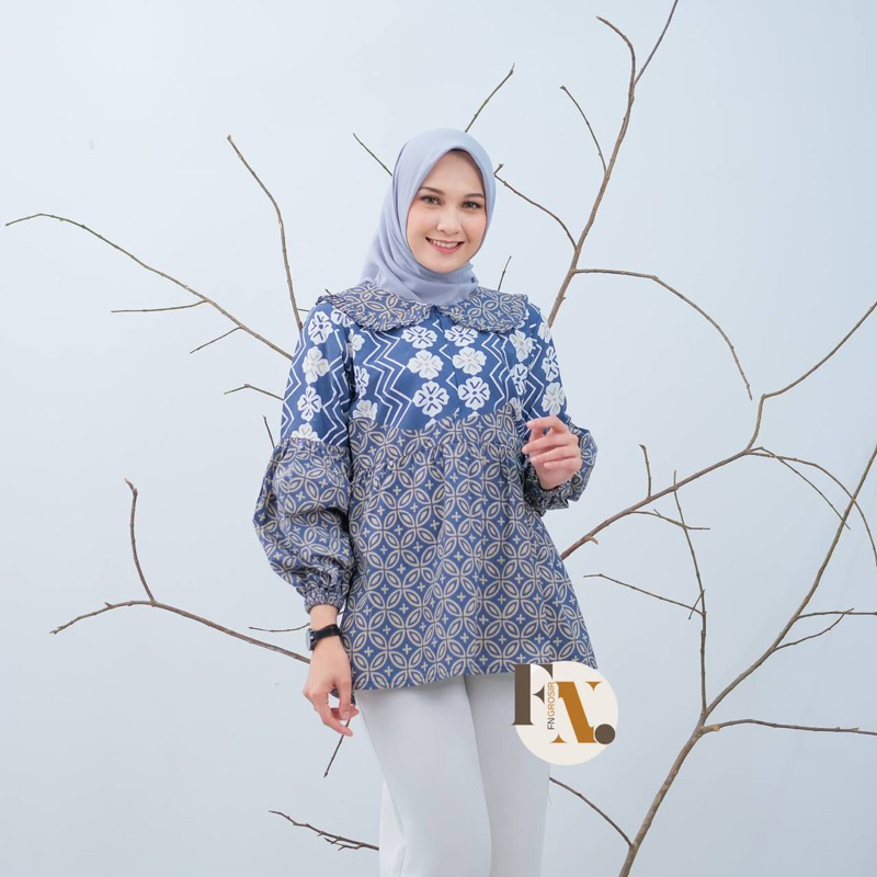 Batik Wanita Modern Atasan Batik Wanita Blus Amarilis