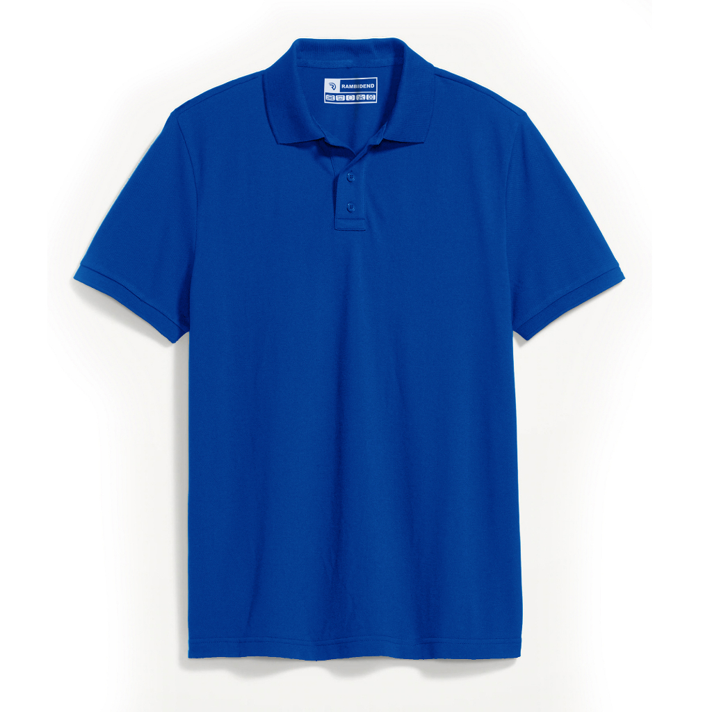 Rambidend - Polo Shirt Polos Terkeren T-Shirt Baju Santai Baju Kerja Kerah Brand Quality Biru Blue