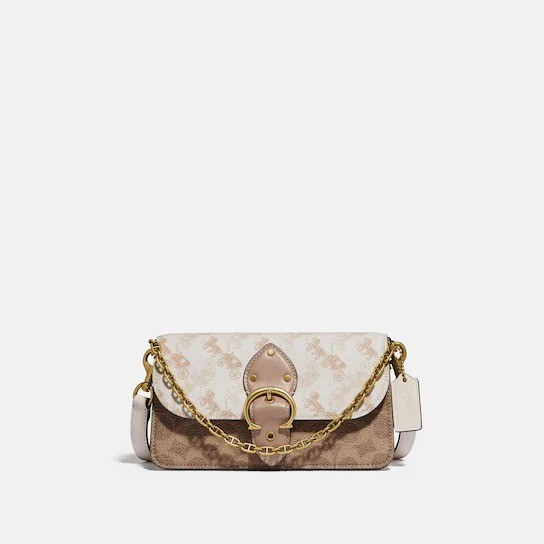 Coach Beat Crossbody clutch InSignature Canvas With Horse and Carriage
